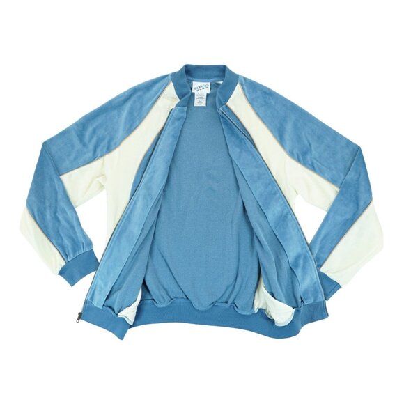 Vintage Irvine Park Full Zip‎ Sweater - Blue and White - Men’s Size Medium - Picture 3 of 6